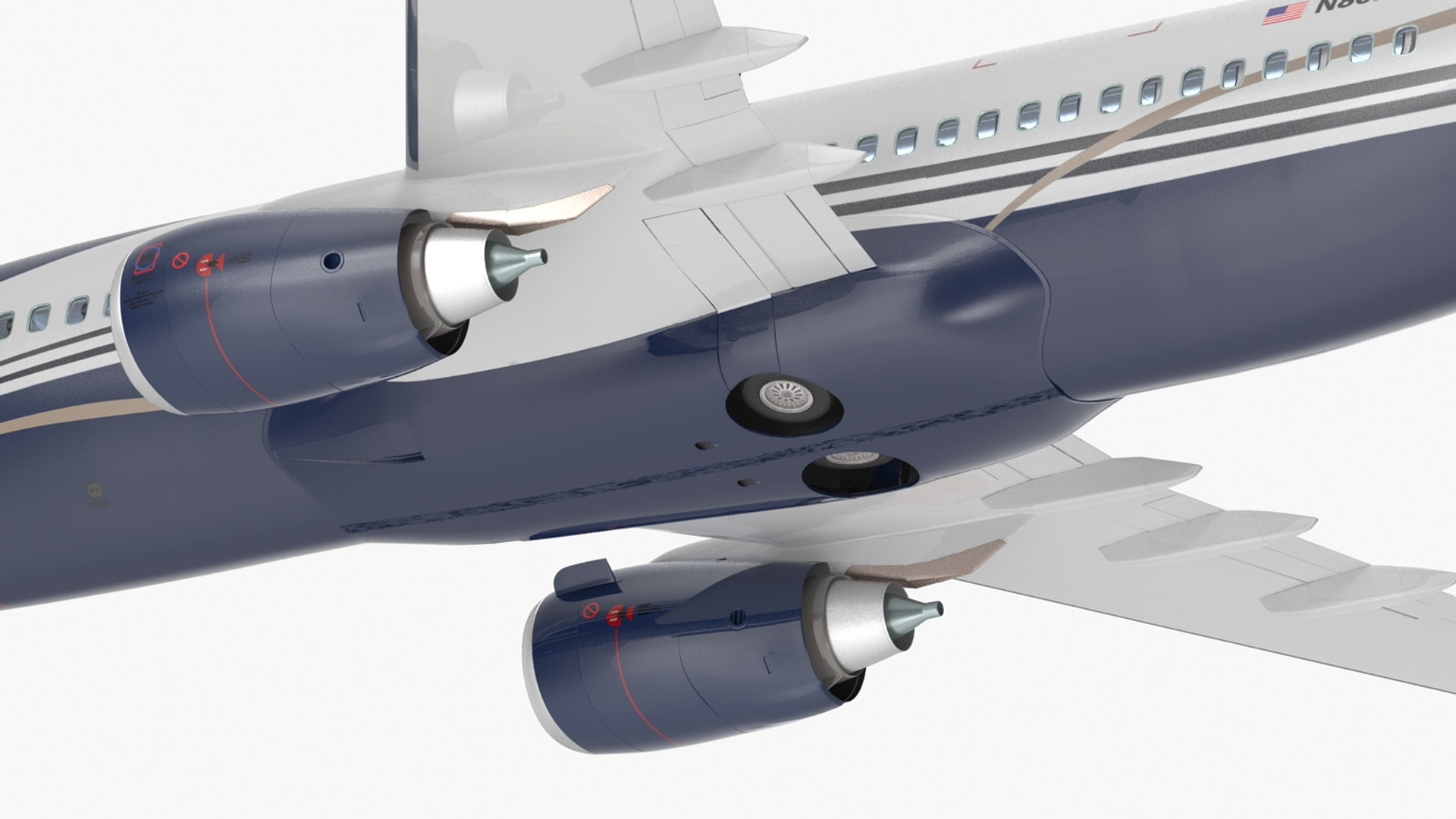 3D model Boeing 737-700 with Interior Rigged