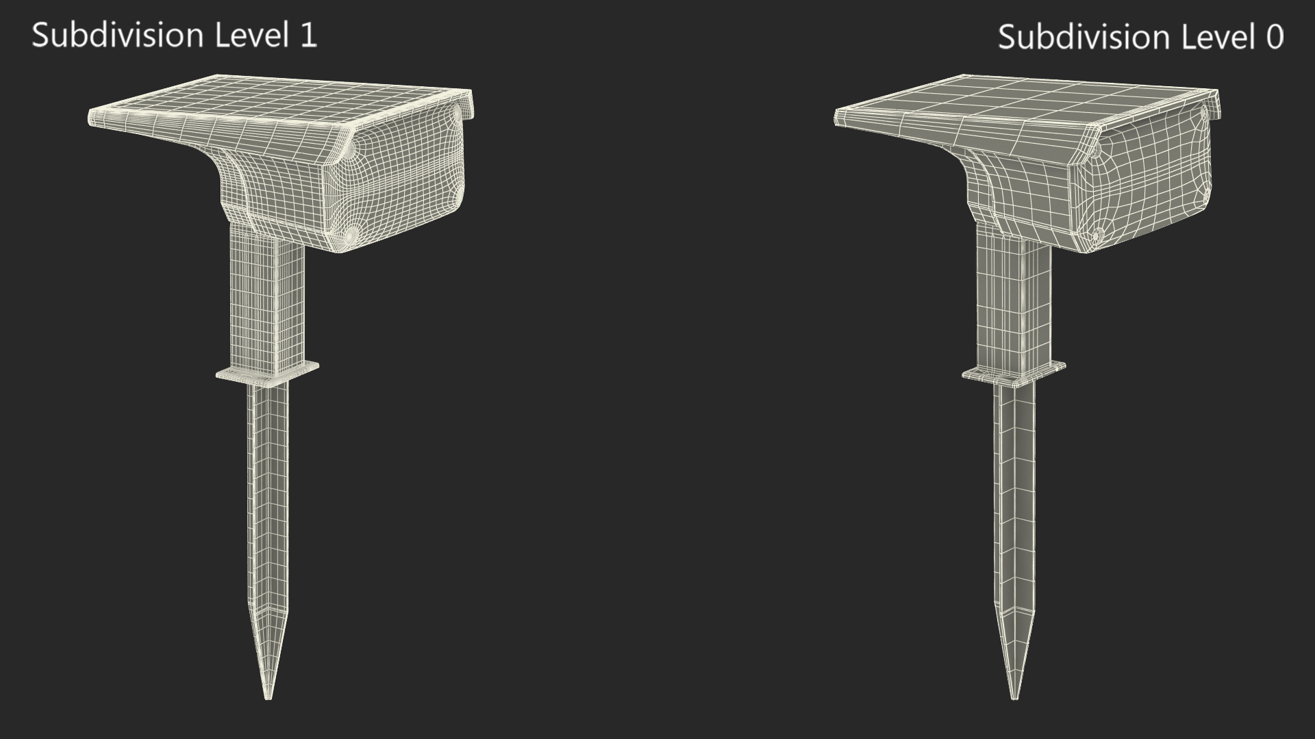 3D Solar Spotlight Outdoor model