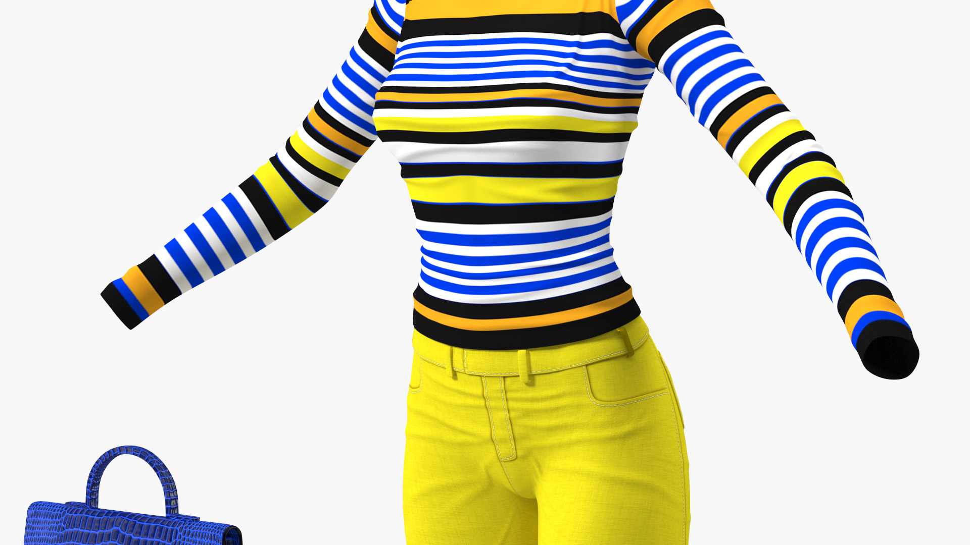 Fashionable Style Clothes Set 3D model