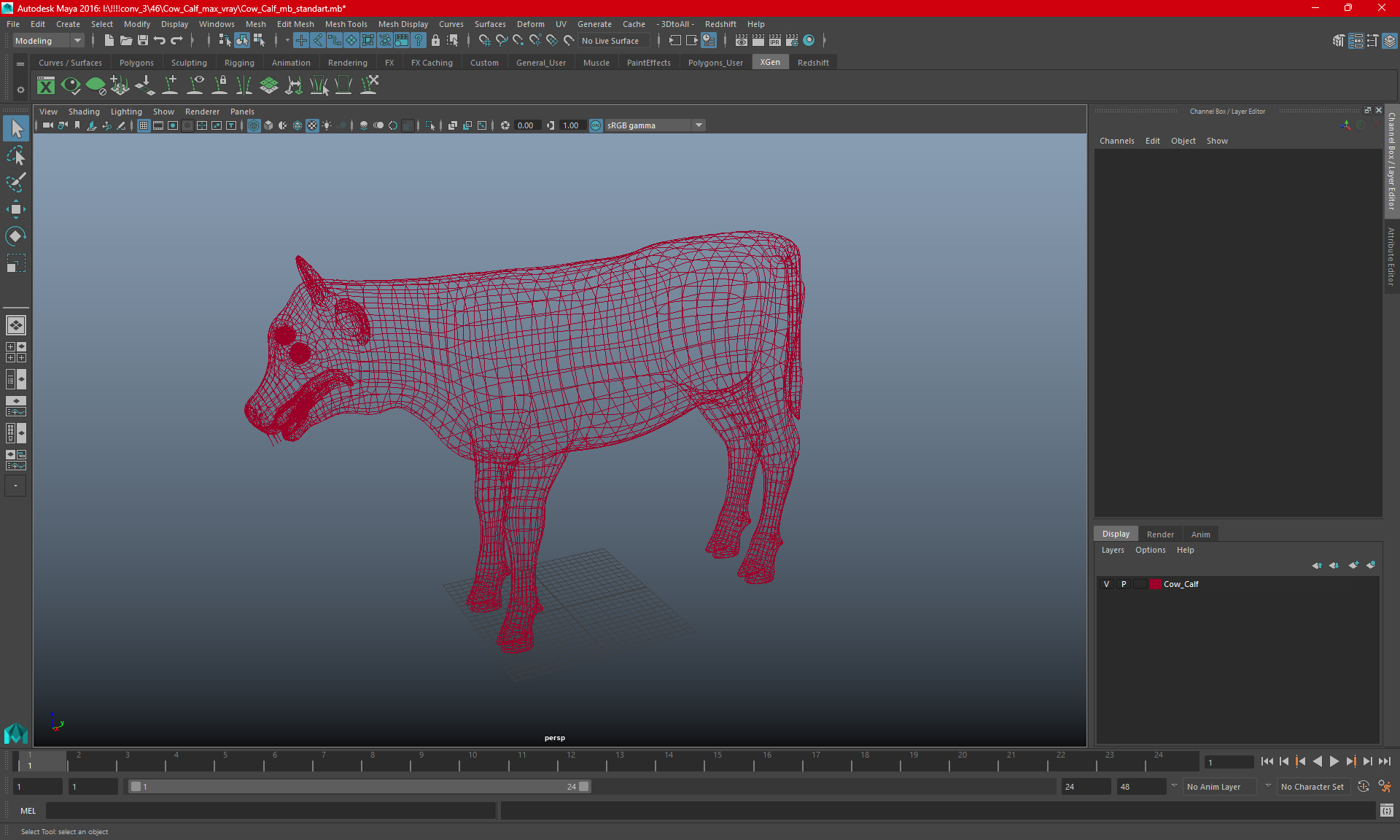 3D model Cow Calf