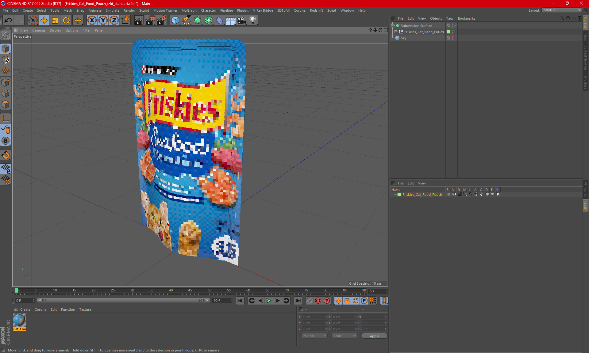 3D Friskies Cat Food Pouch model