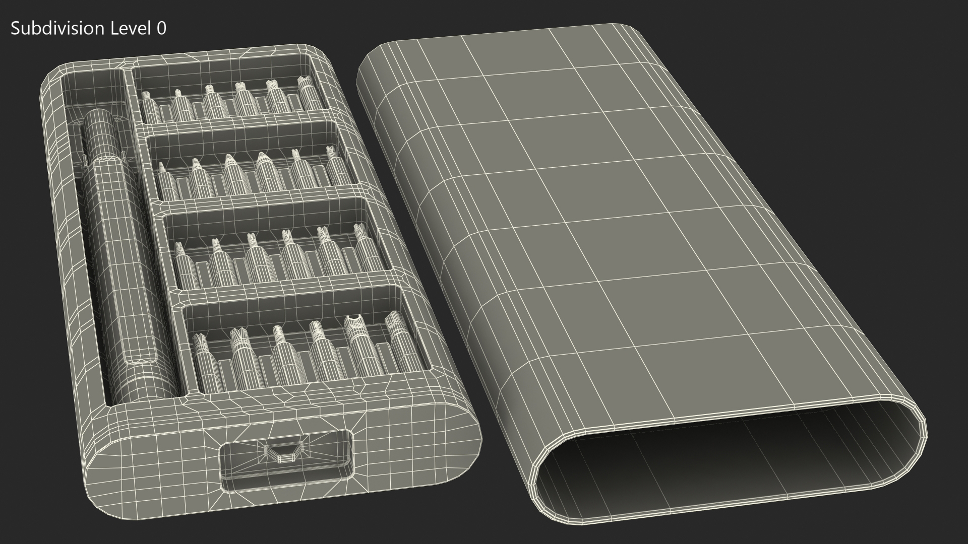 3D model Slotted Precision Screwdriver Set Closed