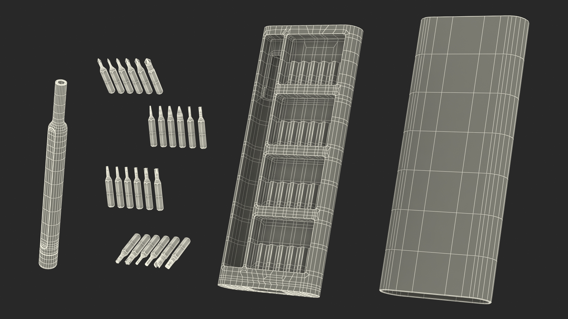 3D model Slotted Precision Screwdriver Set Closed