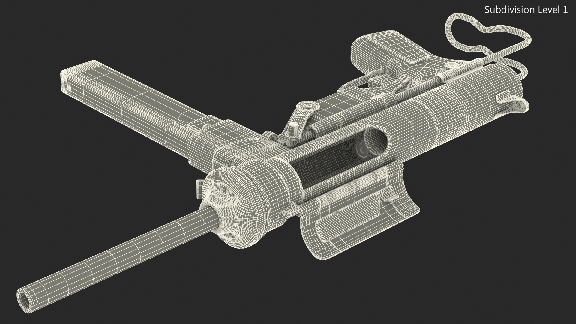 M3 Grease Gun 45 Caliber WW2 SMG 3D