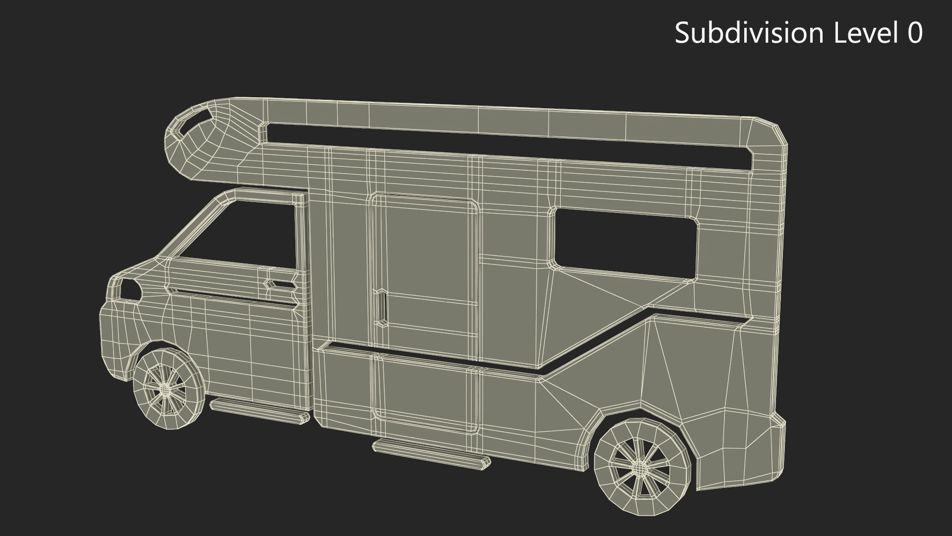 3D Camper Van Silhouette