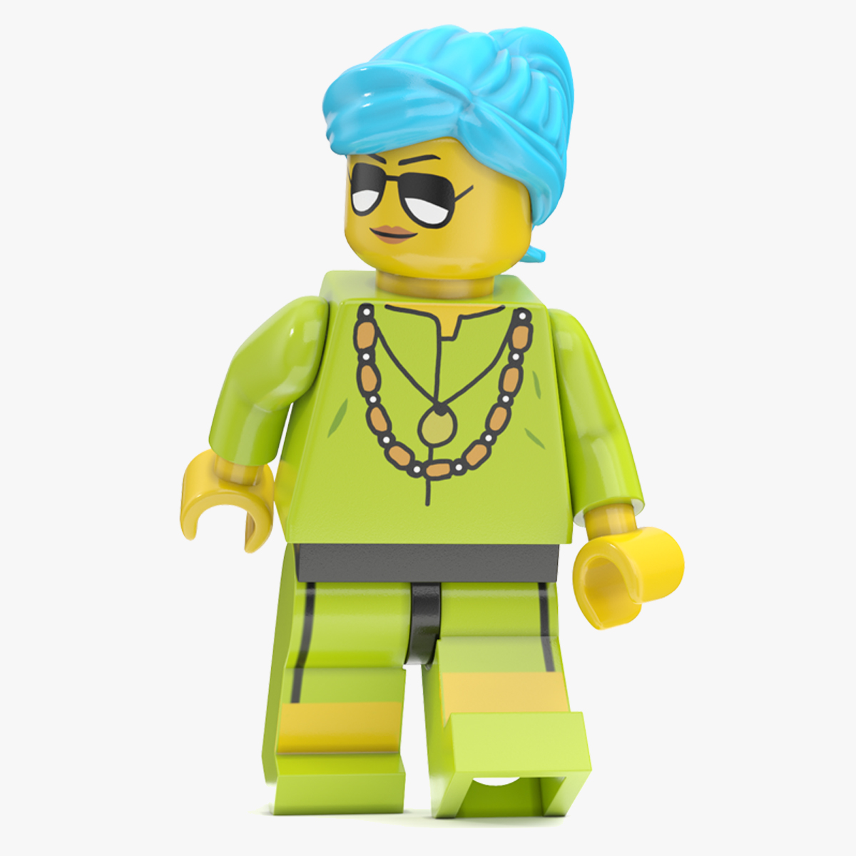 3D Minifigure LEGO Fashionista Rigged for Maya model