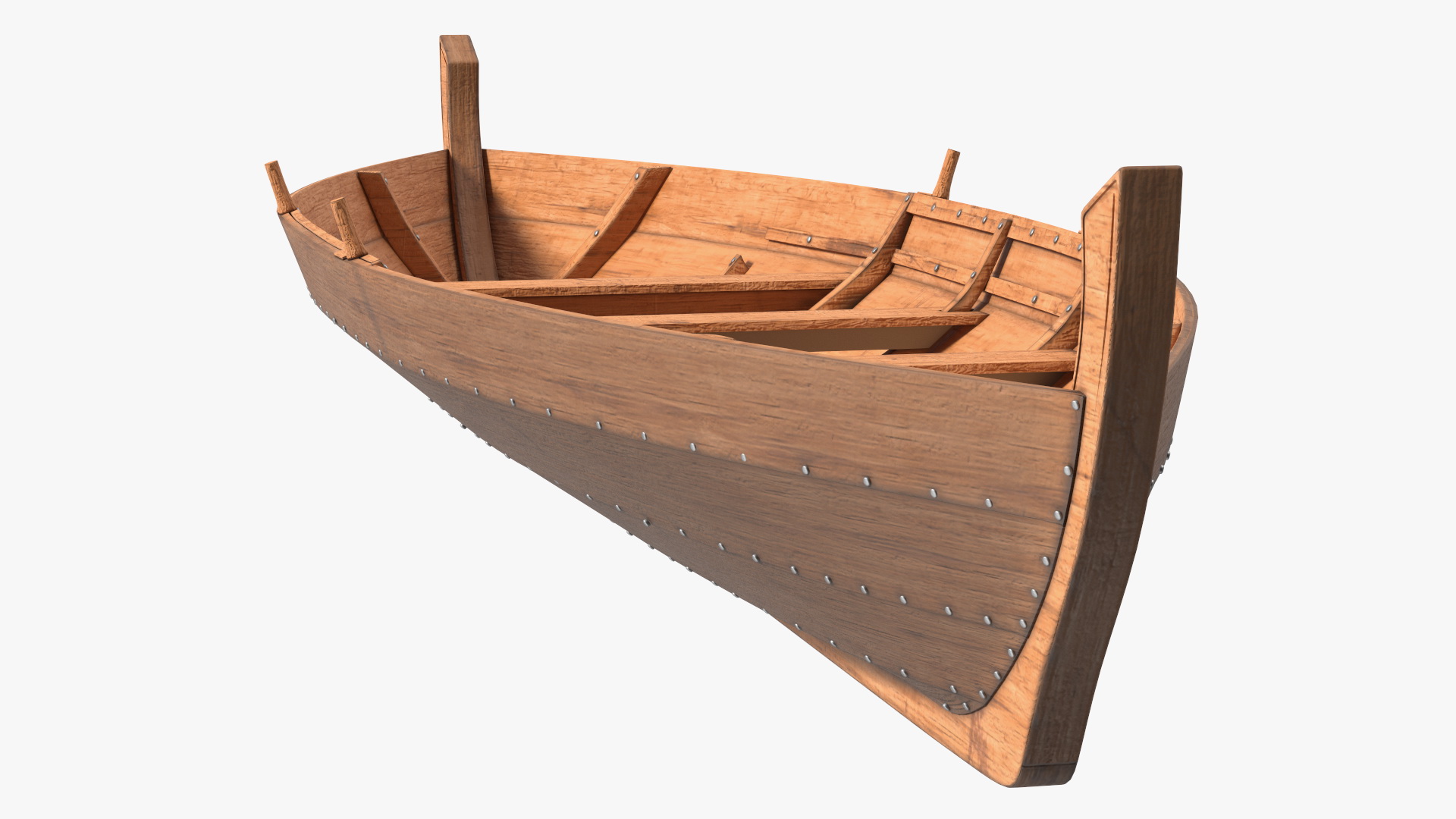 3D model Wooden Row Boat