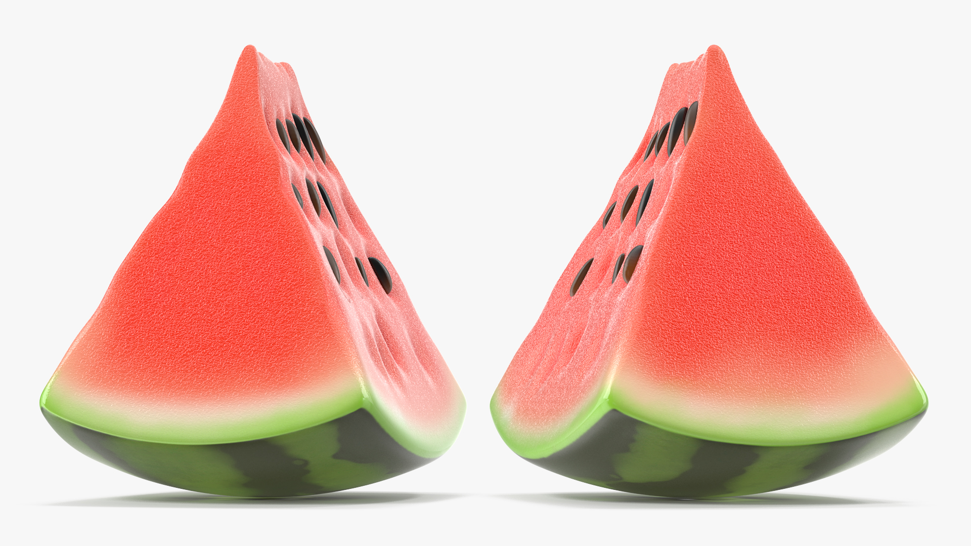 3D Cartoon Piece of Watermelon Slice model