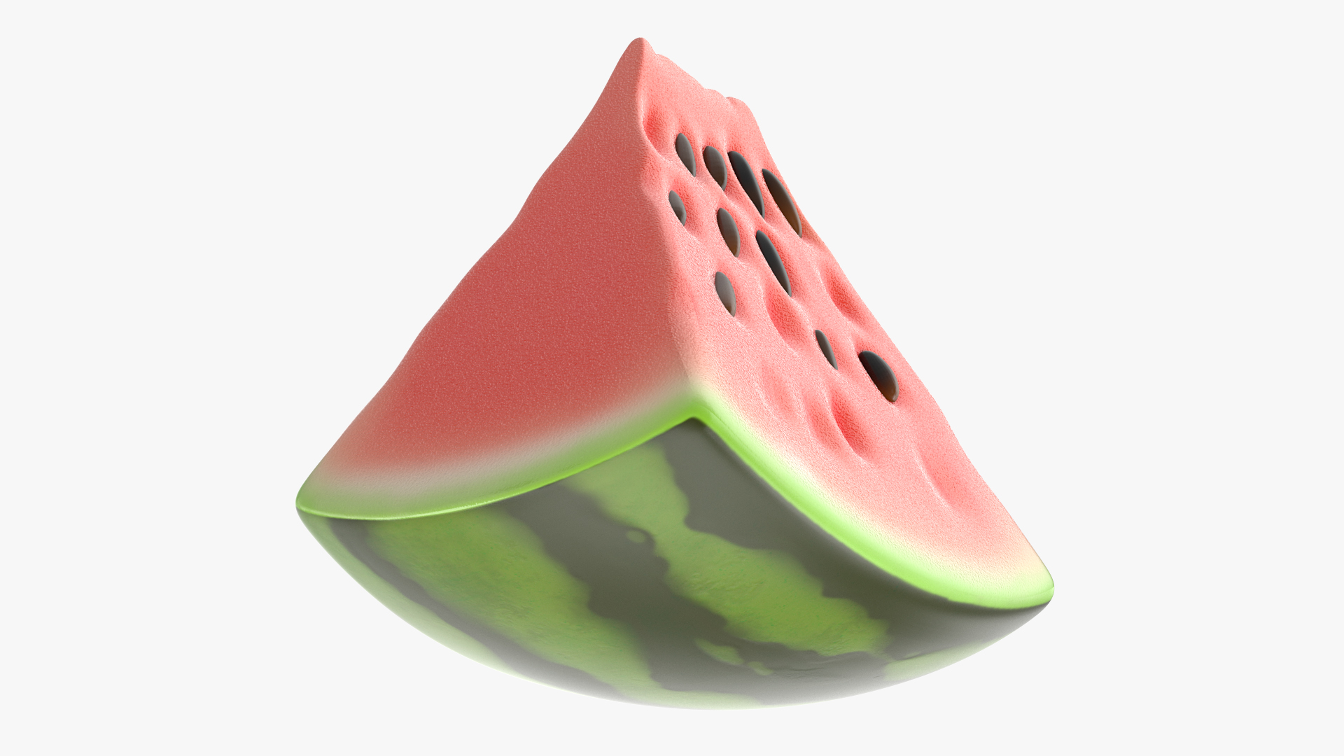 3D Cartoon Piece of Watermelon Slice model