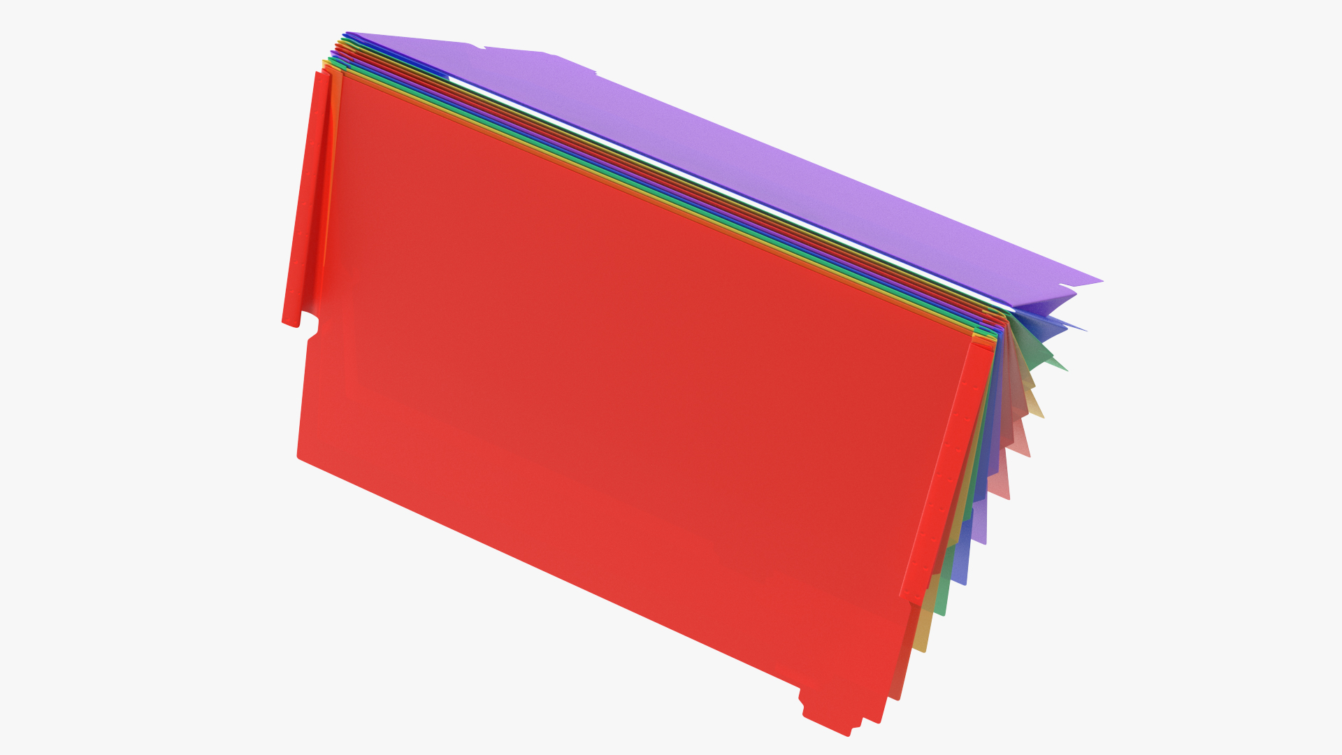 Pocket File Folders Open Colored 3D