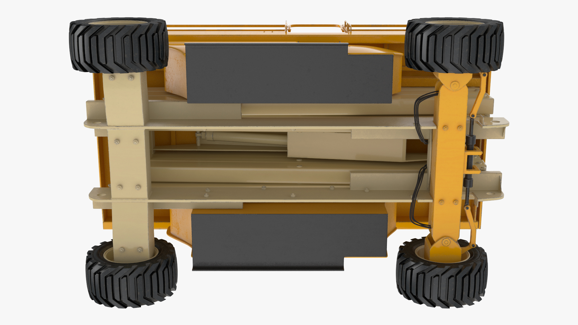 3D model Industrial Heavy Duty Scissor Lift Rigged for Maya