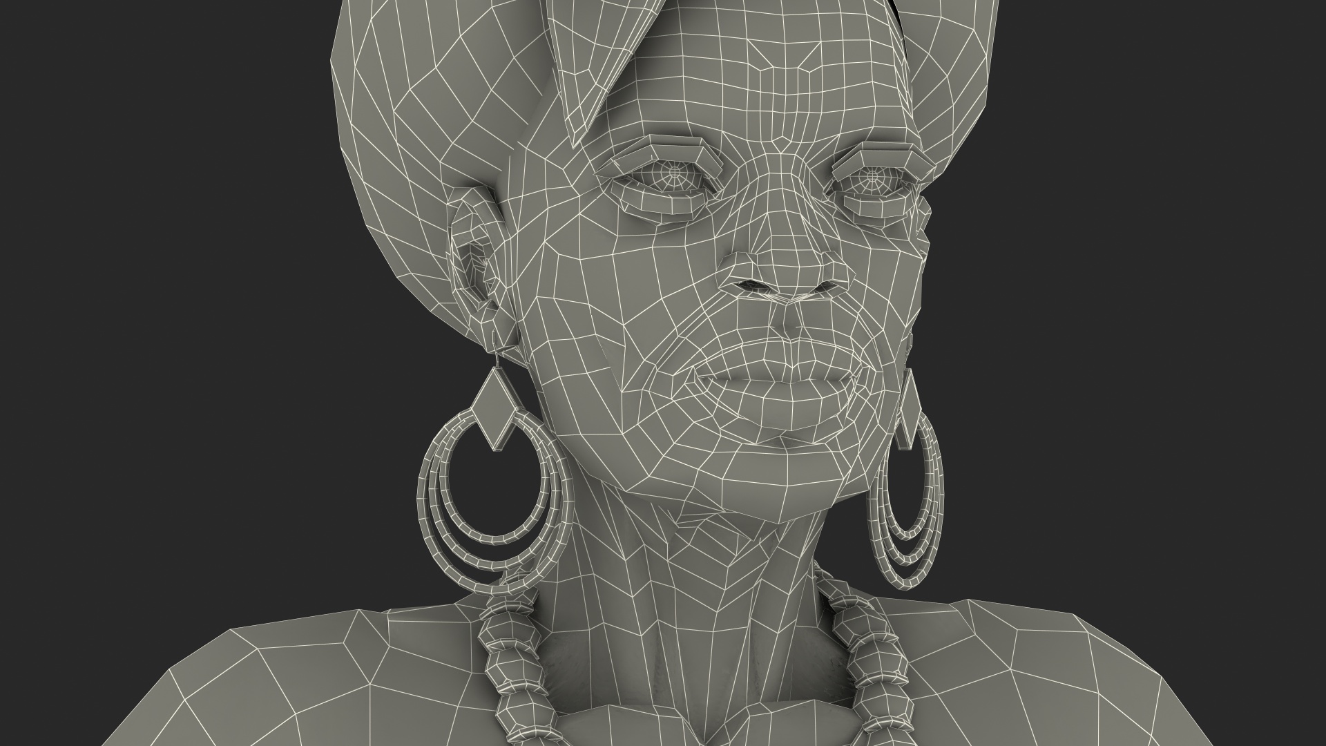 African Woman Wearing Traditional Clothes Neutral Pose 3D model