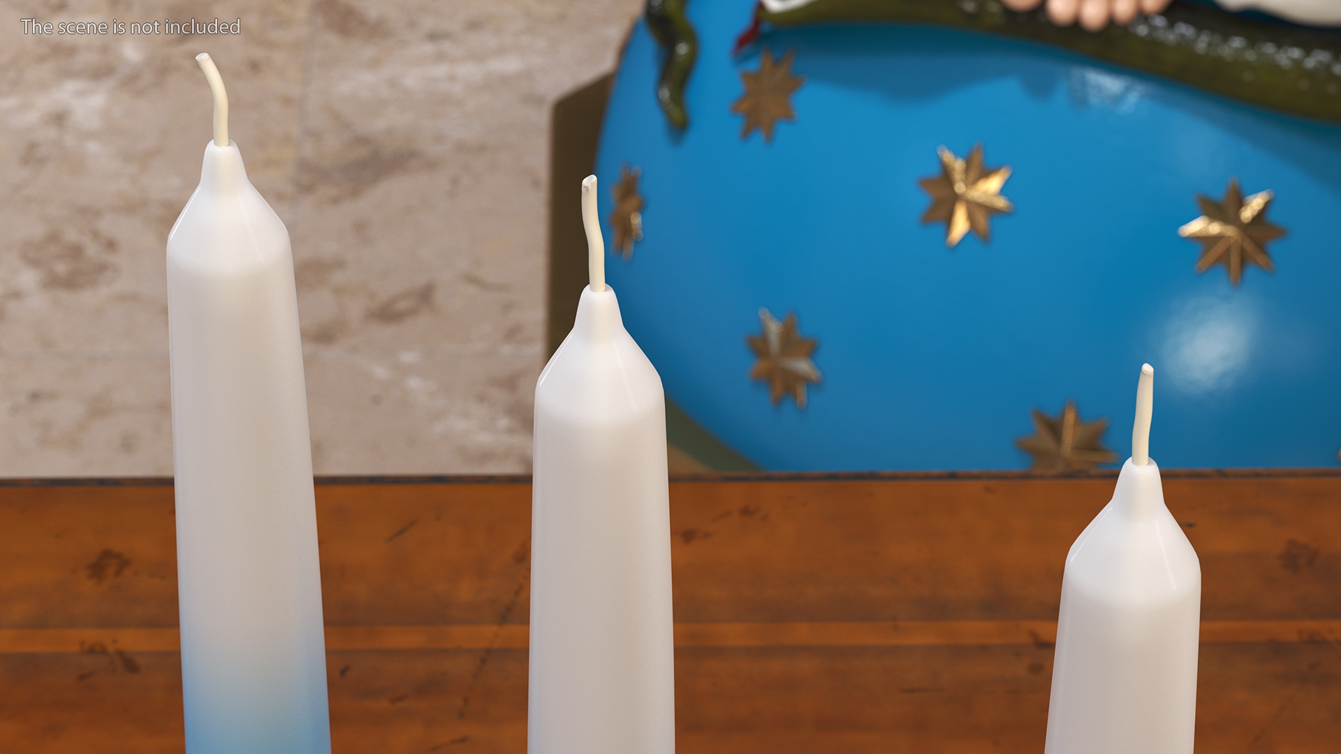 3D Hanukkah Candles