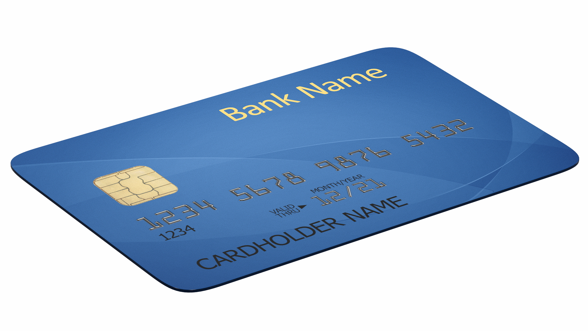 3D Credit Card Mockup model