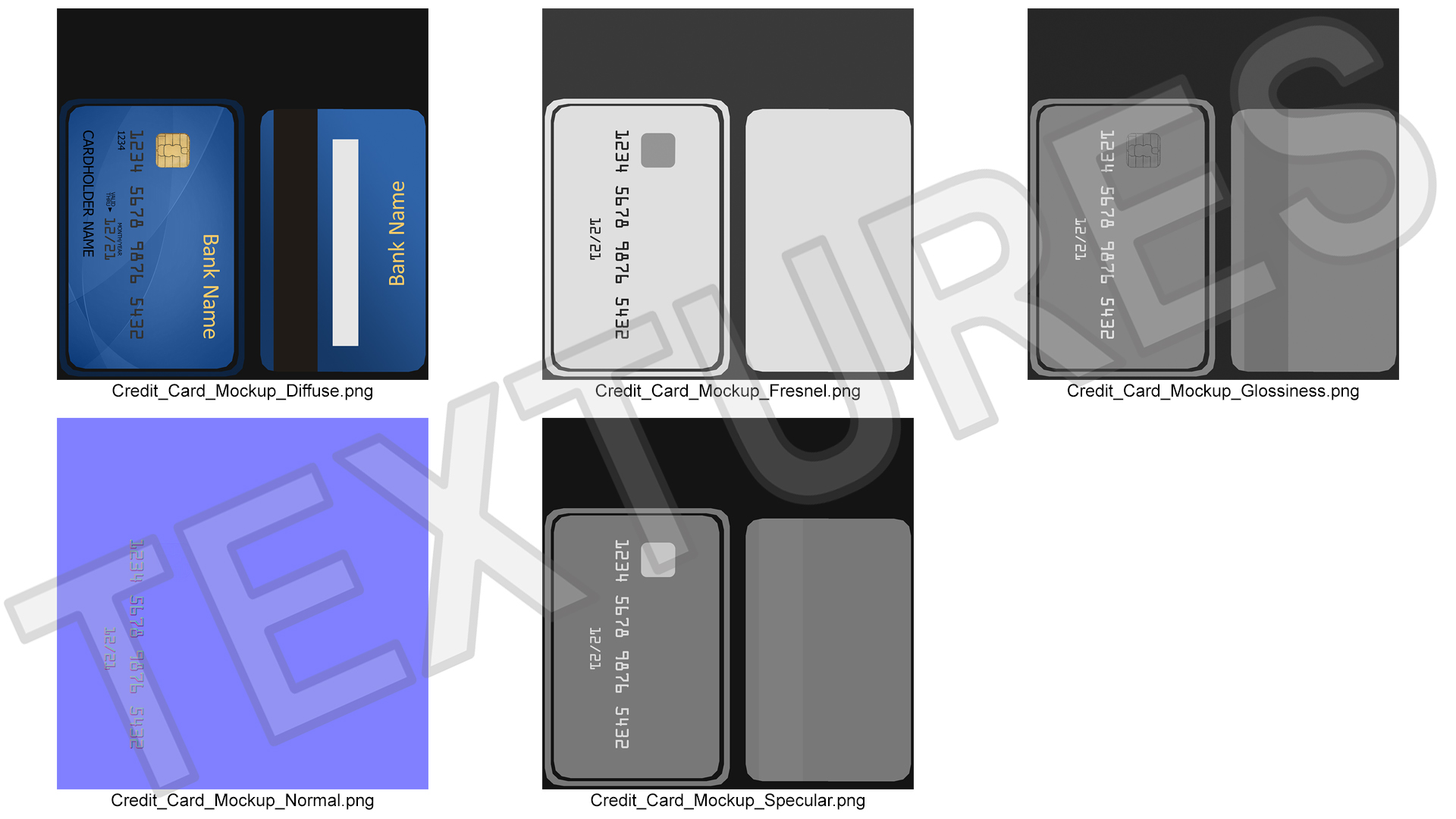 3D Credit Card Mockup model