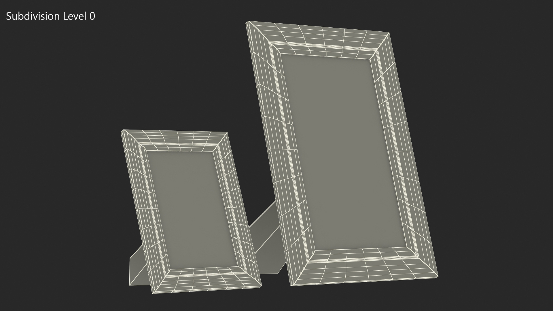 Plastic Photo Frames Set 3D model