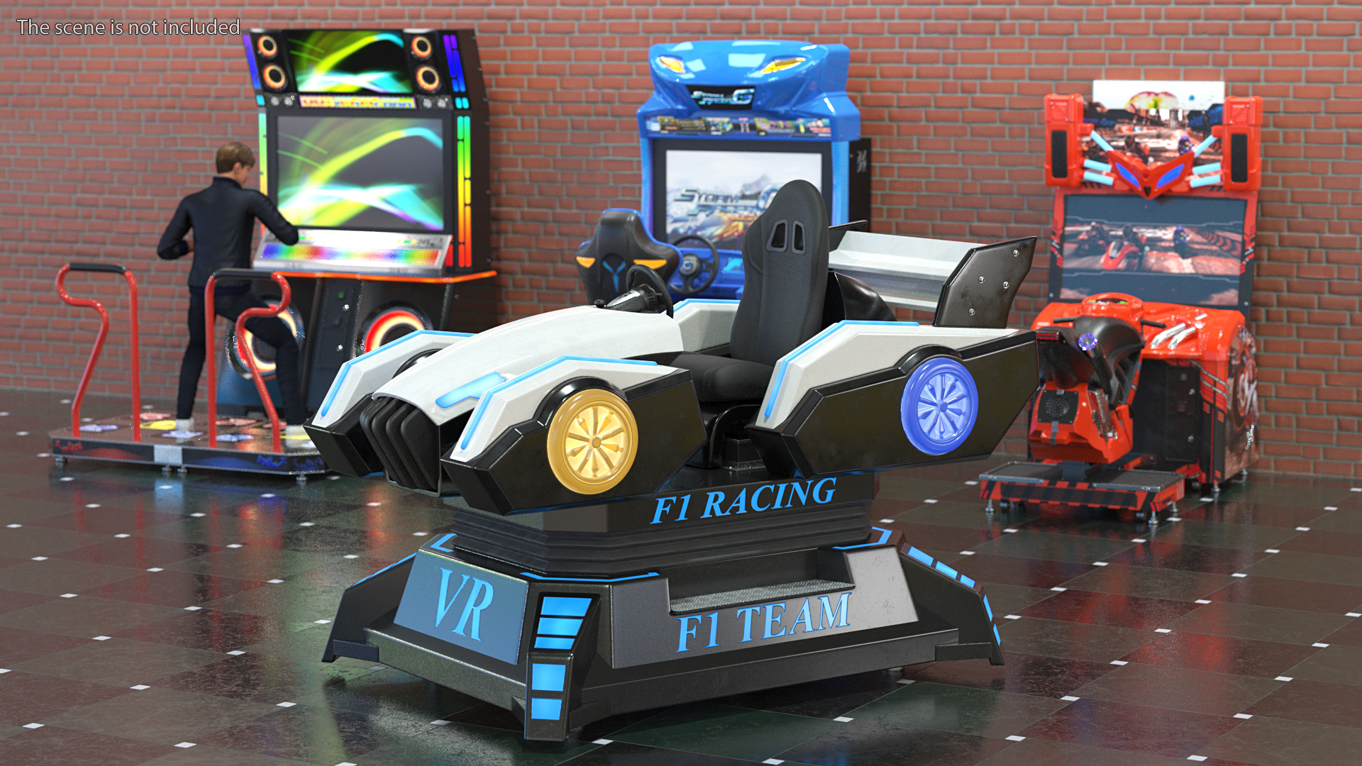 3D model Virtual Reality Racing Game On