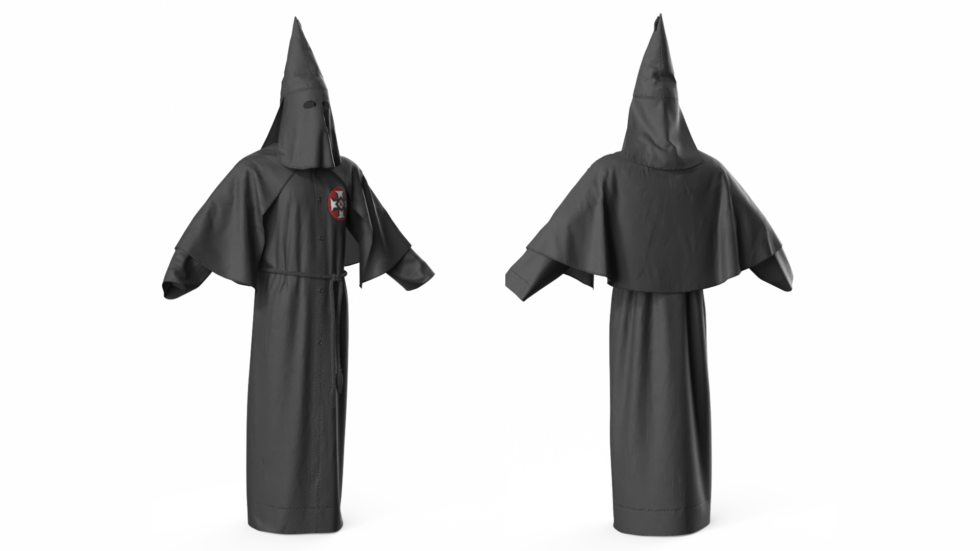 3D Black Suit Ku Klux Klan model