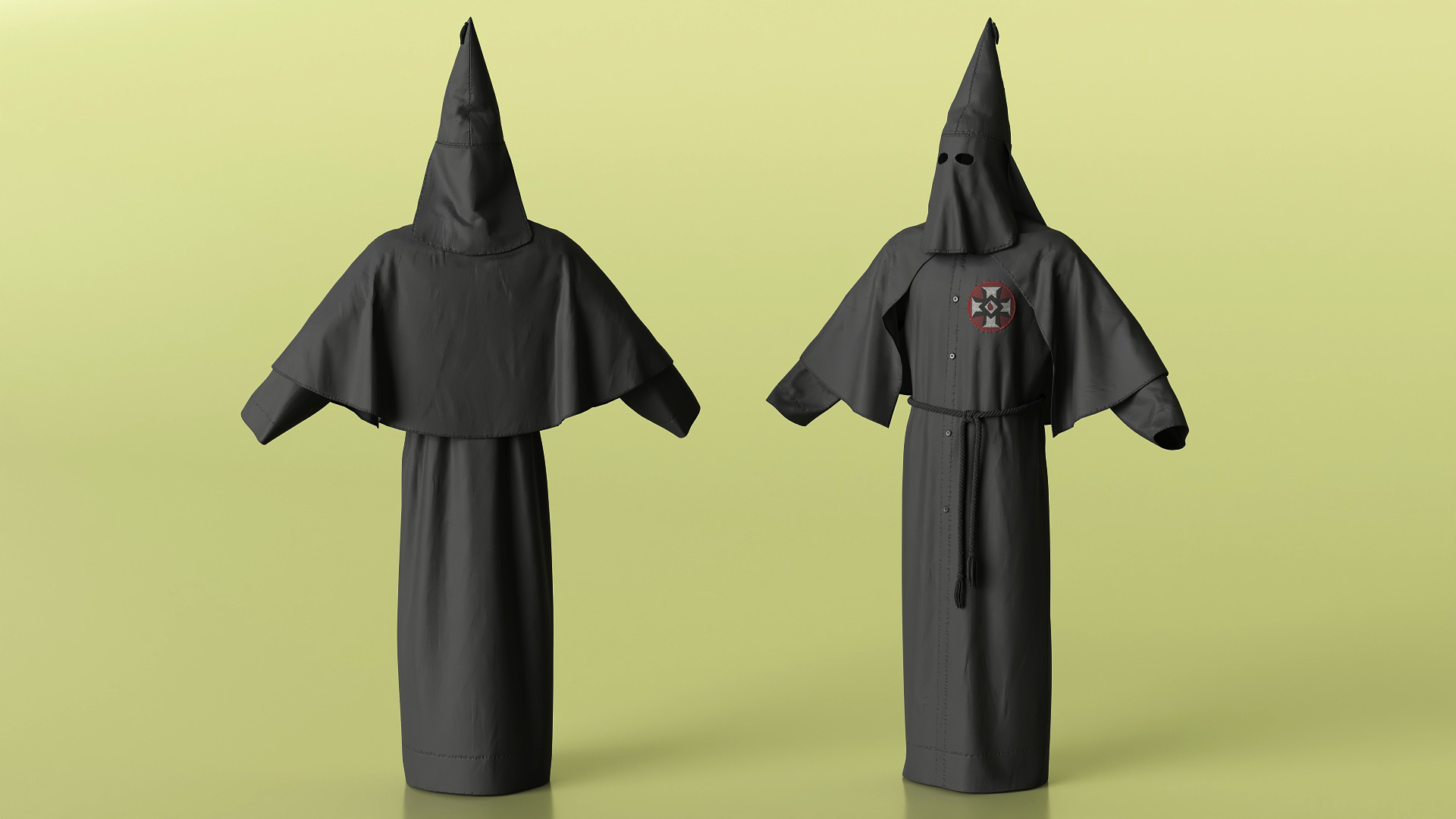 3D Black Suit Ku Klux Klan model