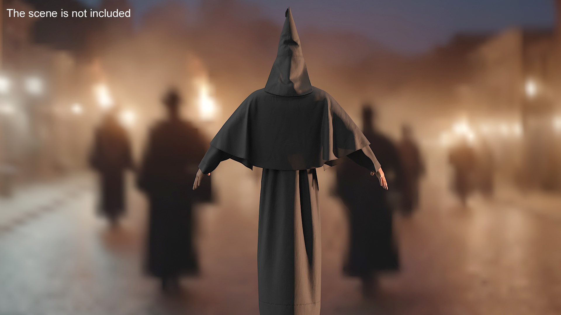 3D Black Suit Ku Klux Klan model