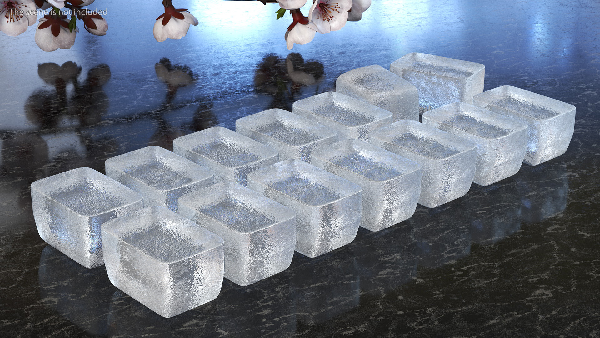 3D model Ice Cubes Fresh from Mold