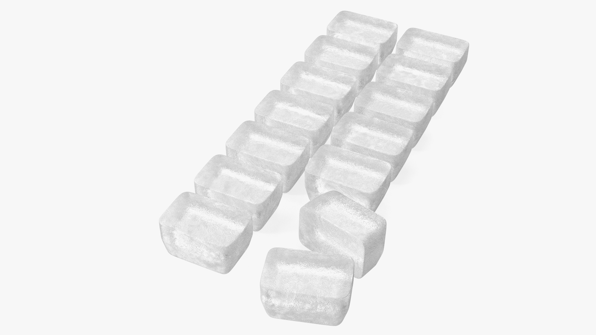 3D model Ice Cubes Fresh from Mold