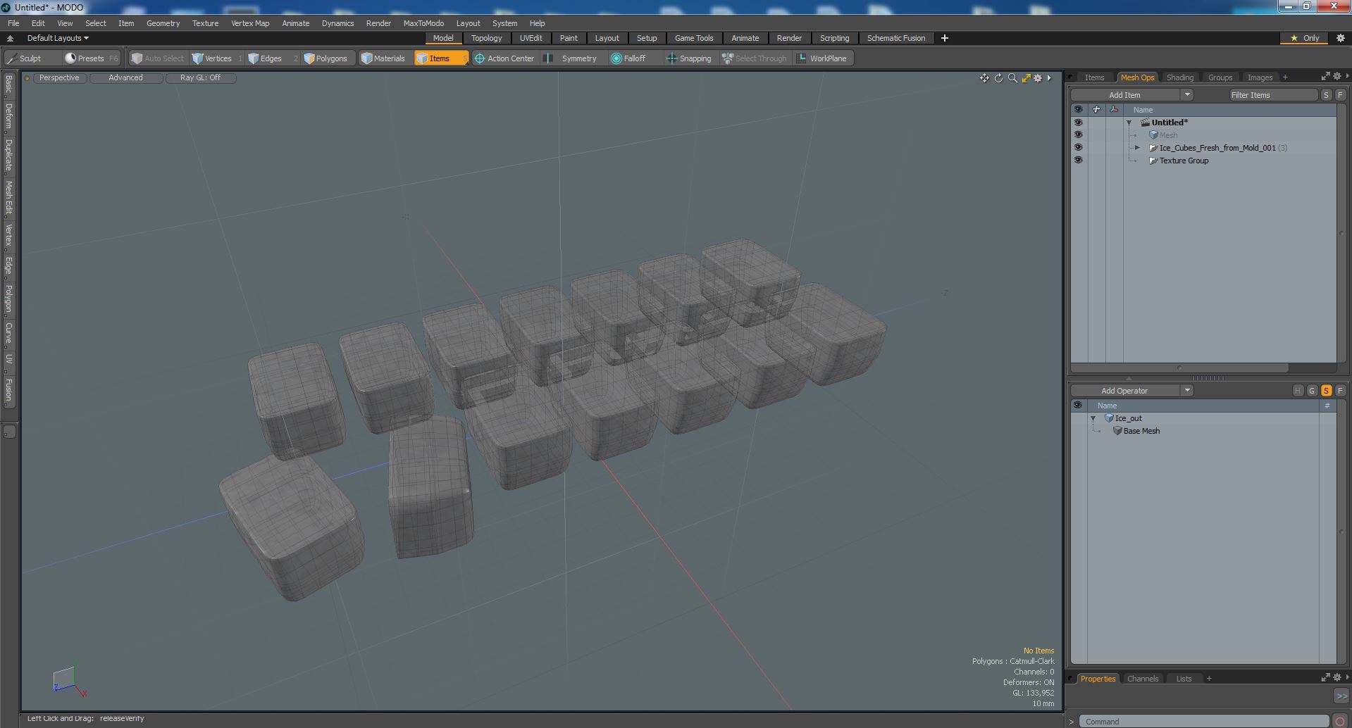 3D model Ice Cubes Fresh from Mold