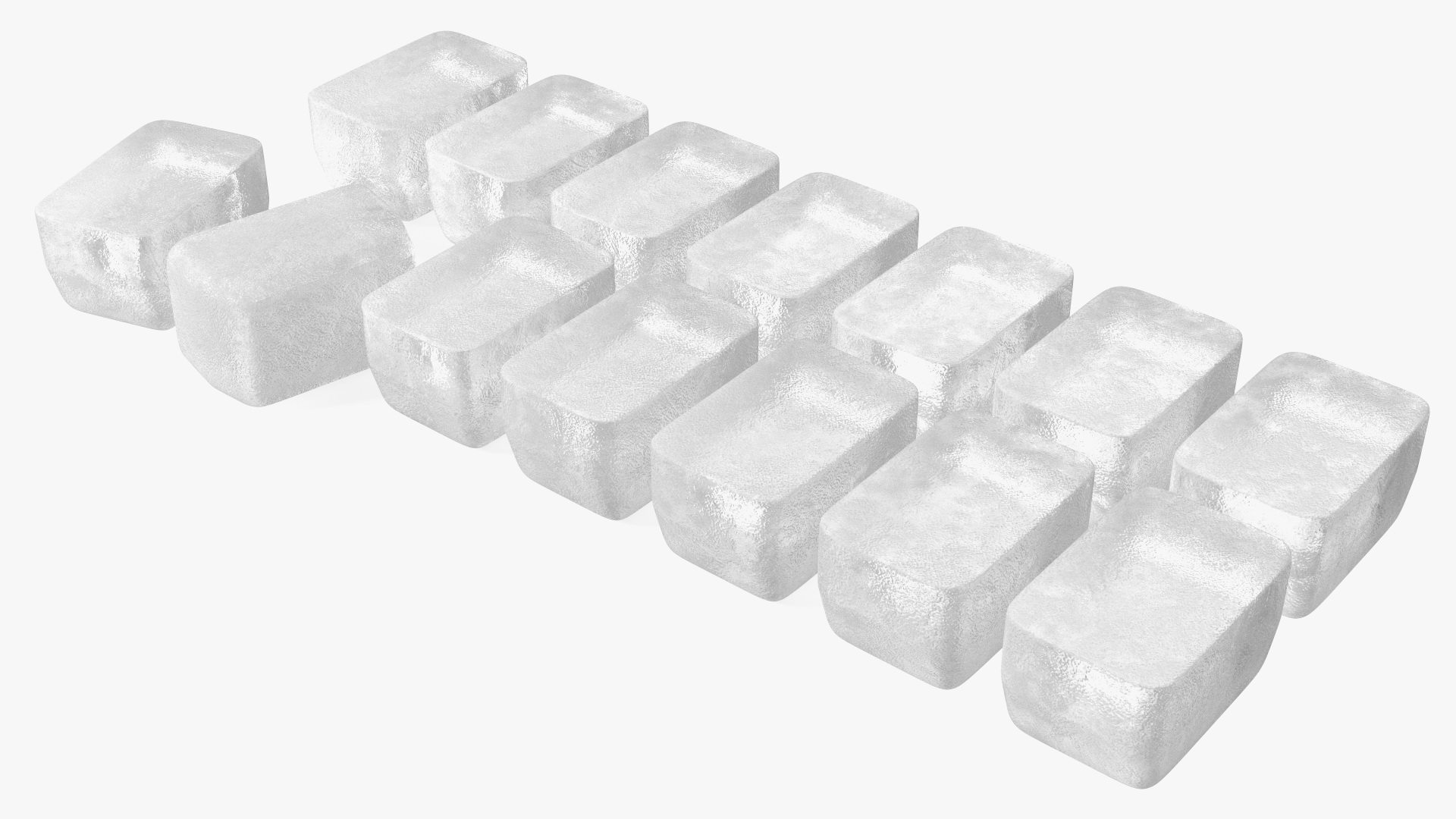 3D model Ice Cubes Fresh from Mold