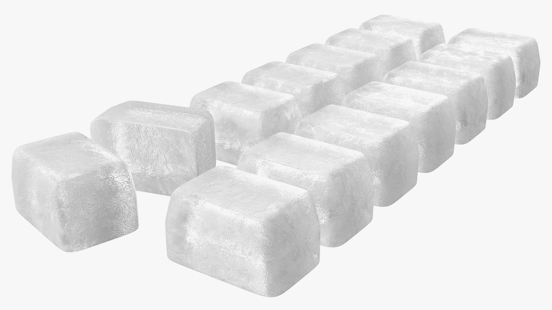 3D model Ice Cubes Fresh from Mold