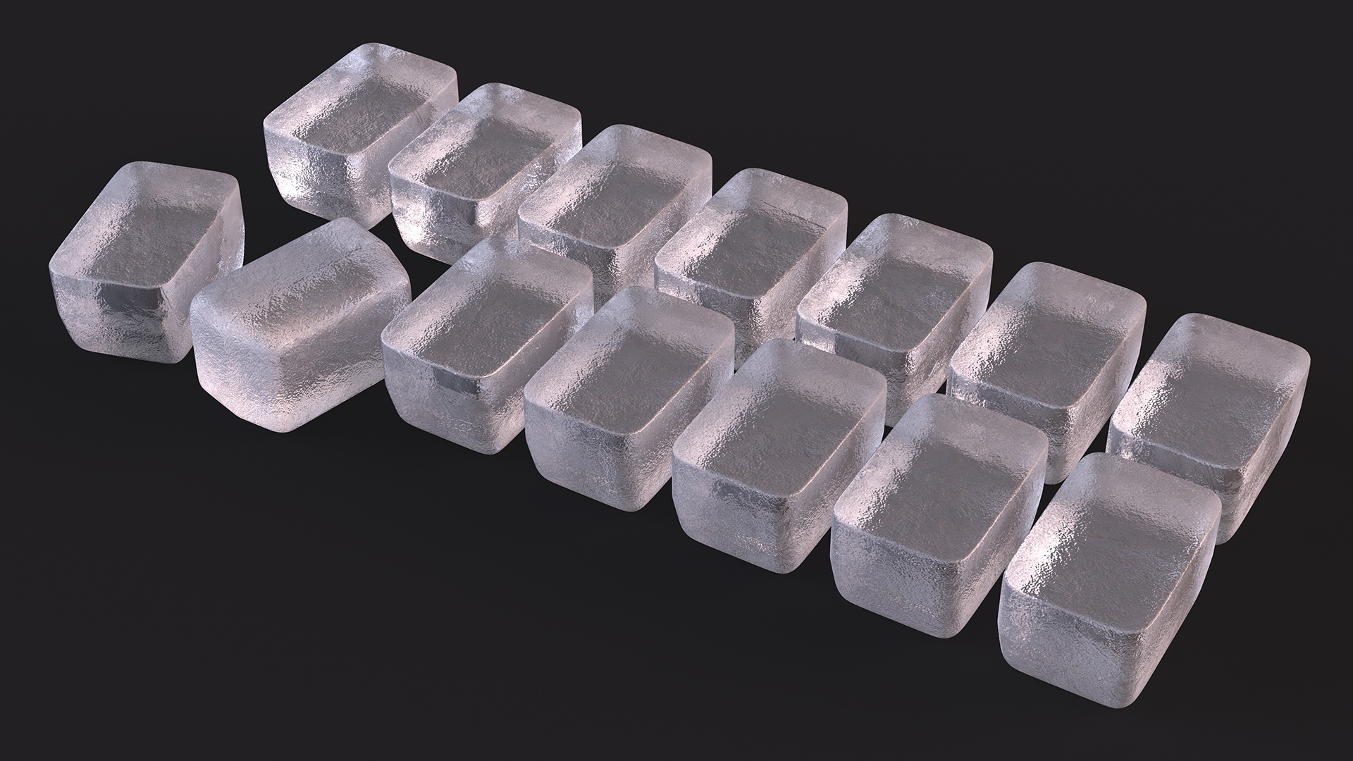 3D model Ice Cubes Fresh from Mold