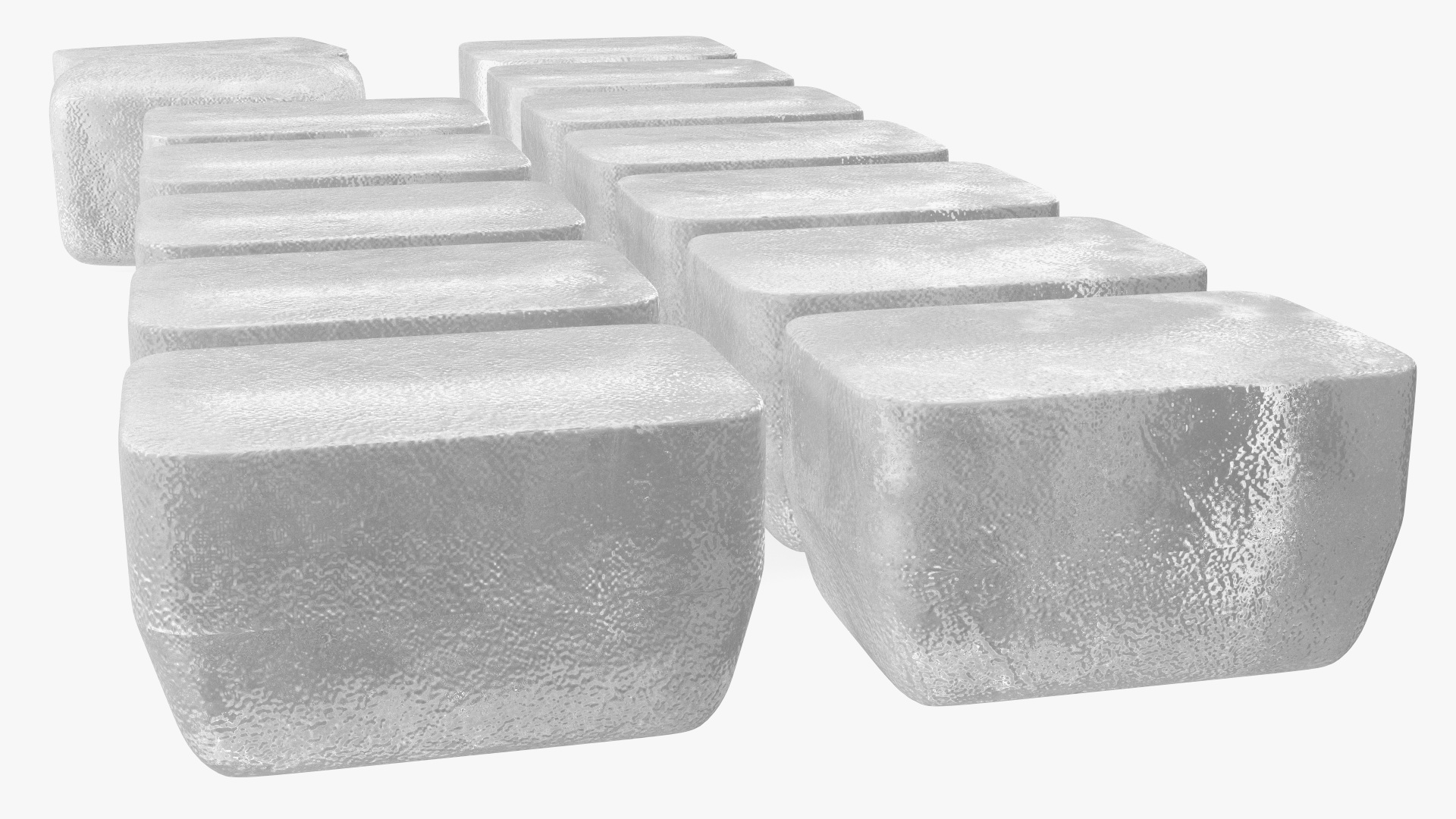 3D model Ice Cubes Fresh from Mold