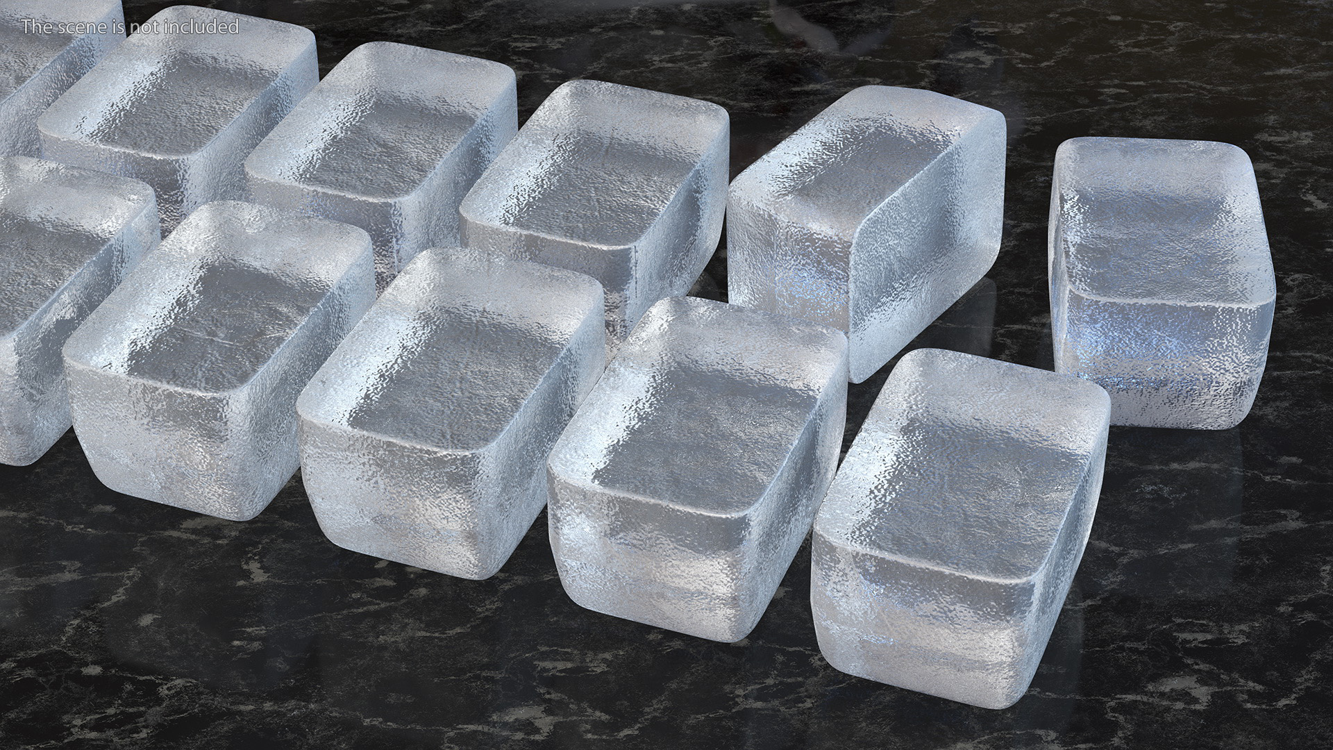 3D model Ice Cubes Fresh from Mold