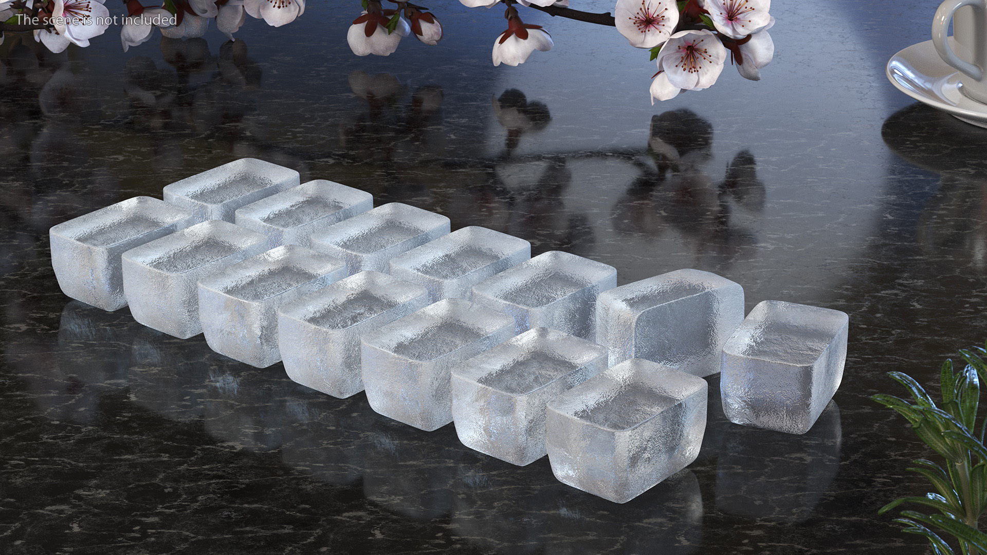 3D model Ice Cubes Fresh from Mold