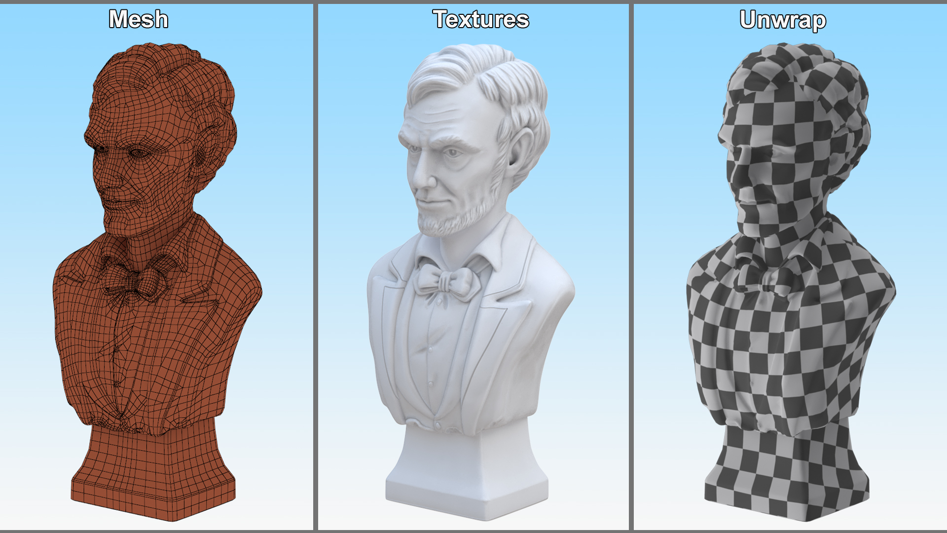 3D model Bust of Lincoln