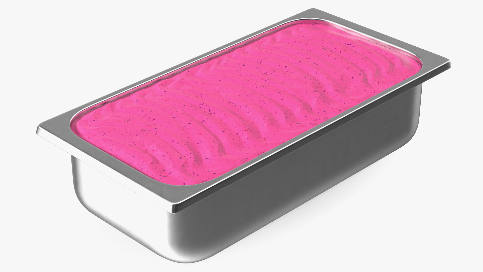 Blueberry Ice Cream Tray Untouched Surface 3D