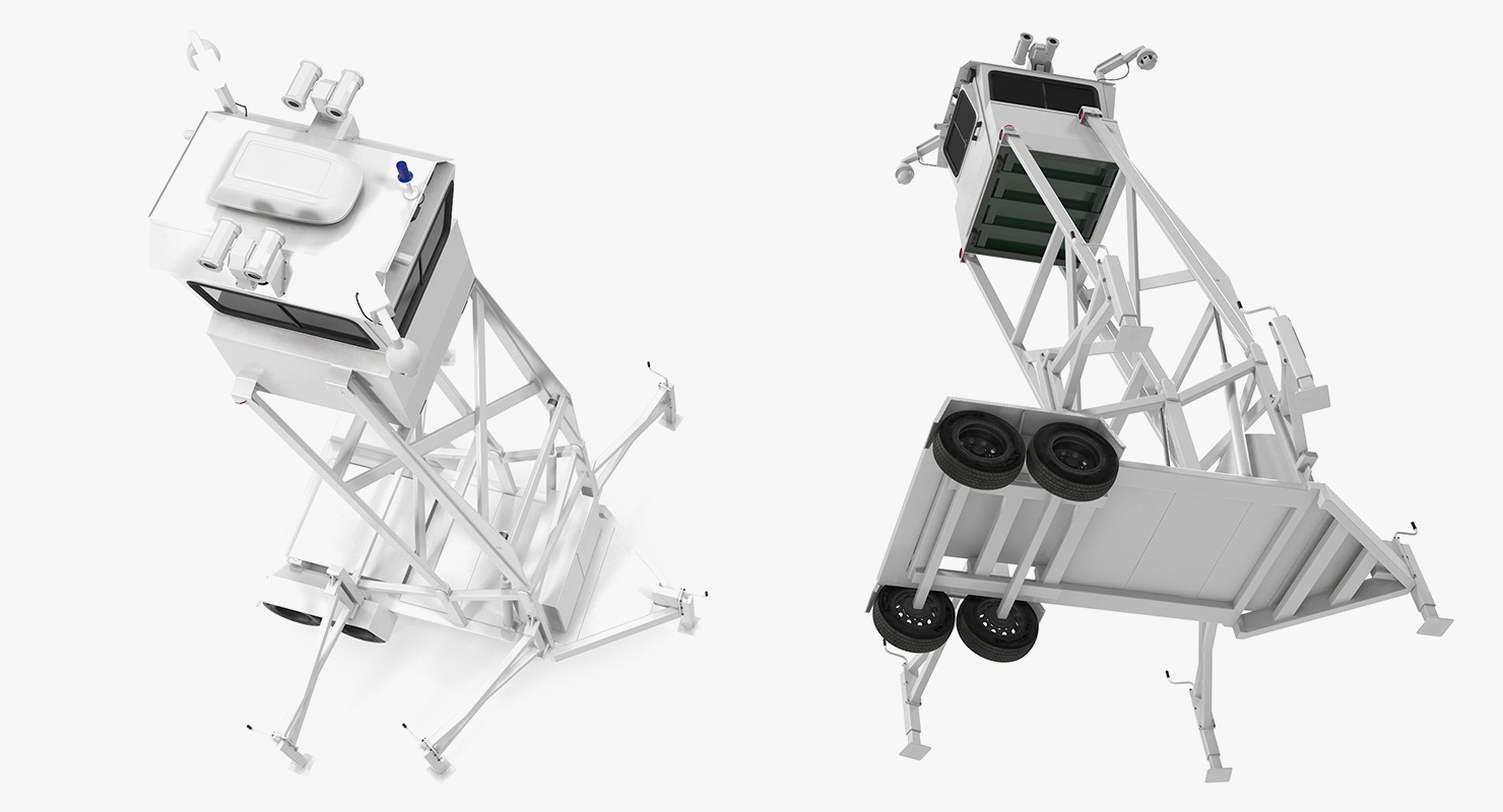 3D Mobile Security Tower Rigged model