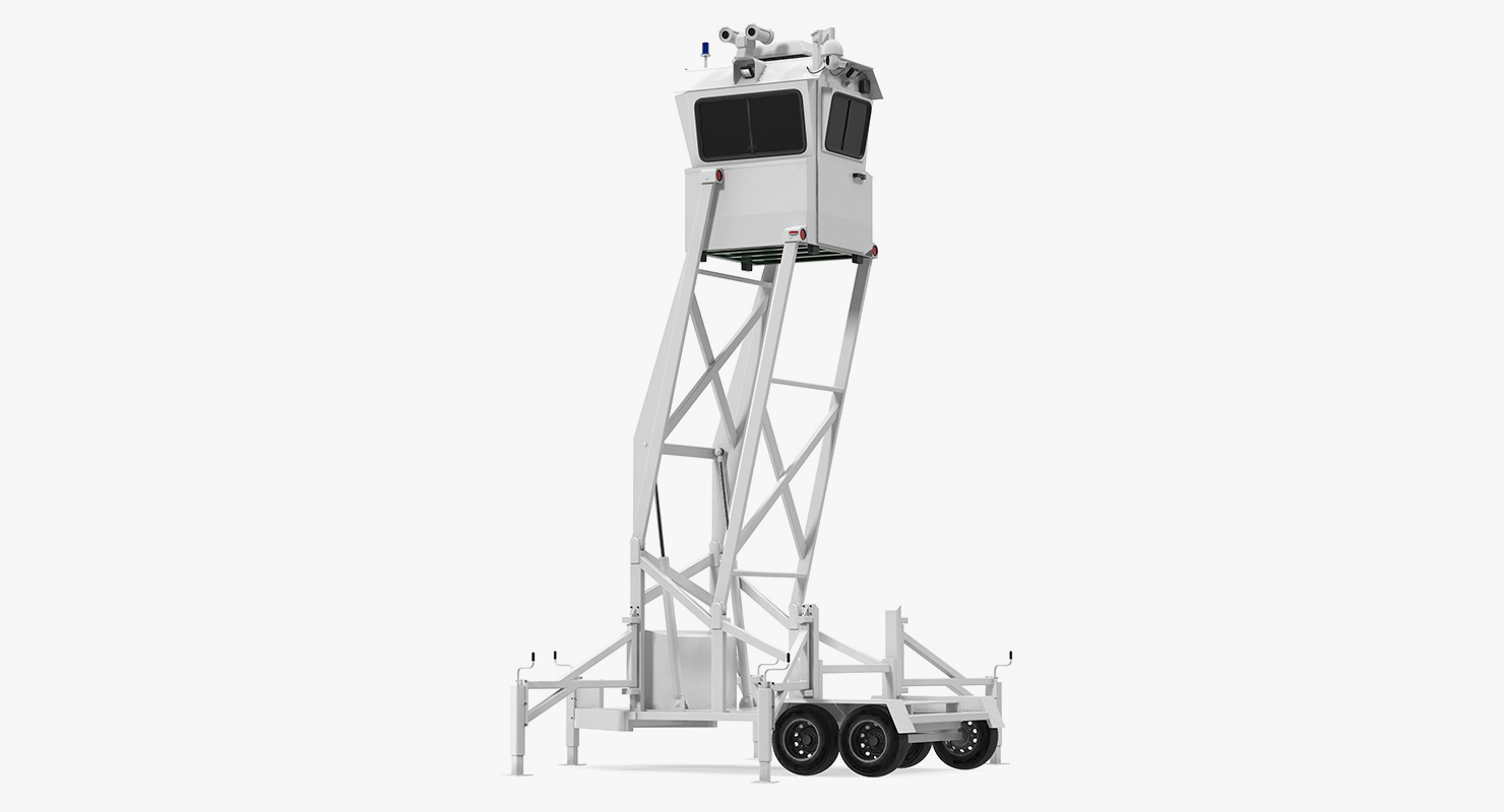 3D Mobile Security Tower Rigged model