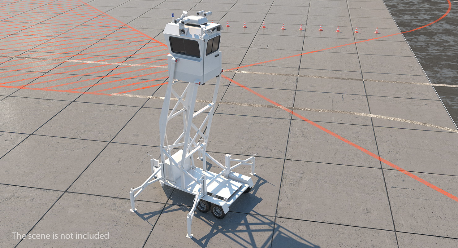 3D Mobile Security Tower Rigged model