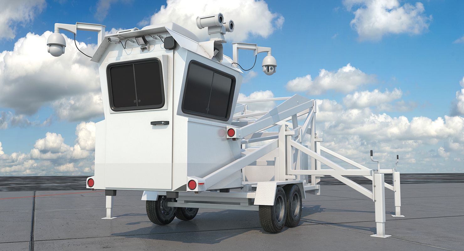 3D Mobile Security Tower Rigged model