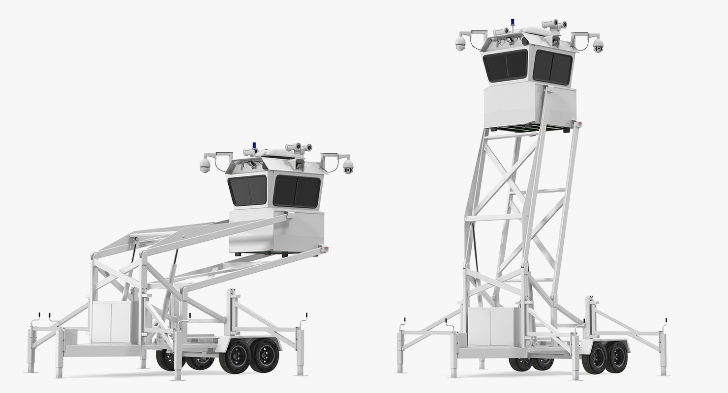 3D Mobile Security Tower Rigged model