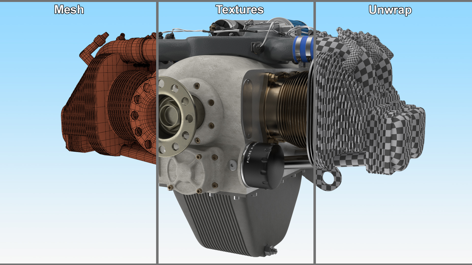 Aircraft Engine UL260i 3D