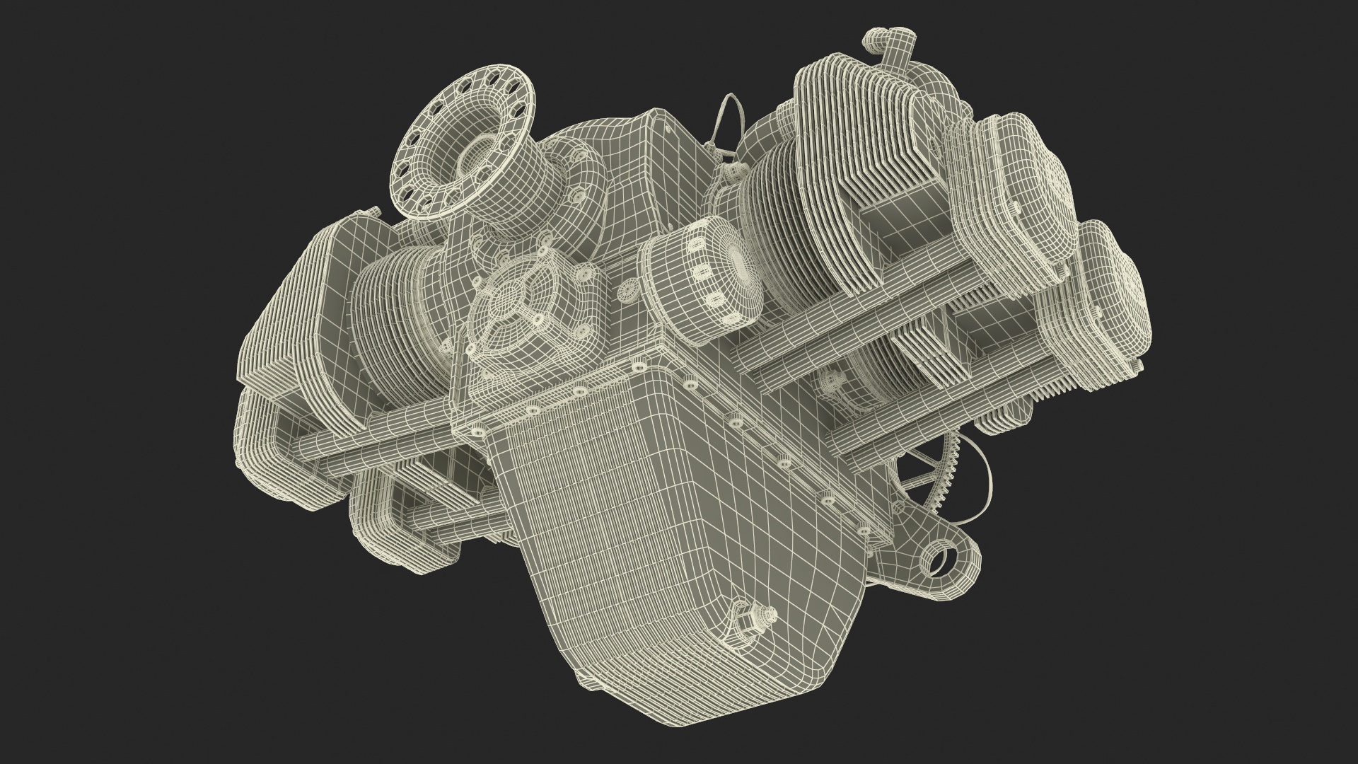 Aircraft Engine UL260i 3D