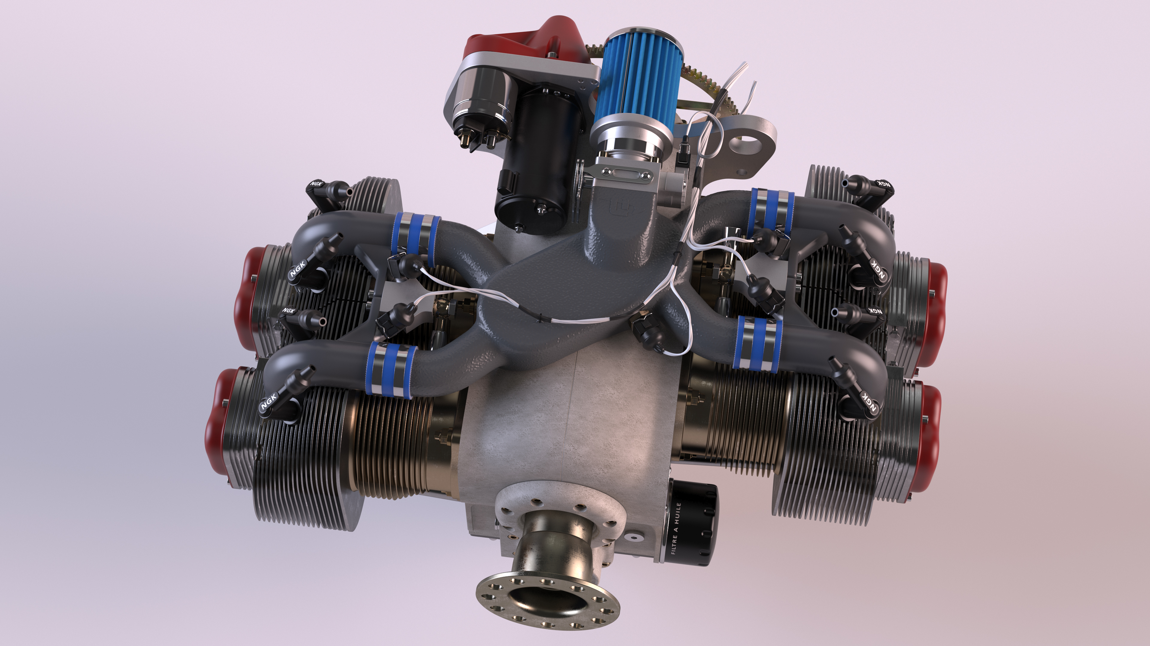 Aircraft Engine UL260i 3D