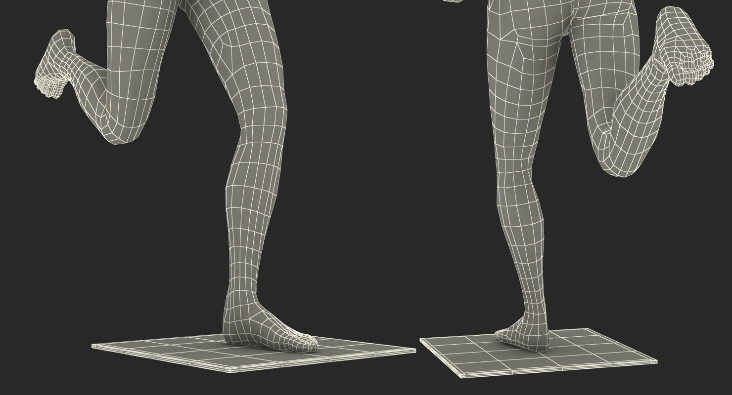 Running Male Mannequin 3D