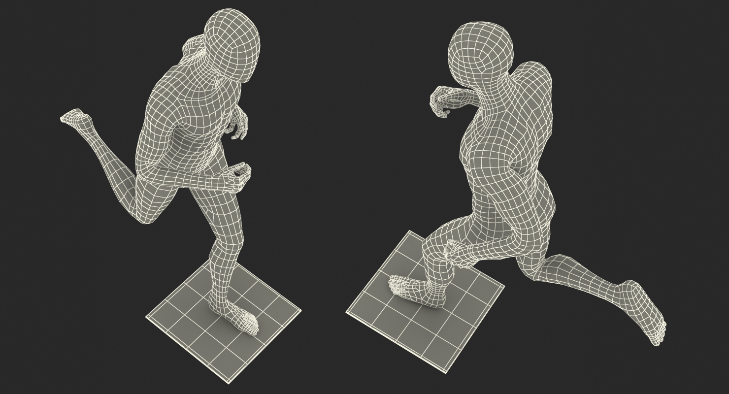 Running Male Mannequin 3D