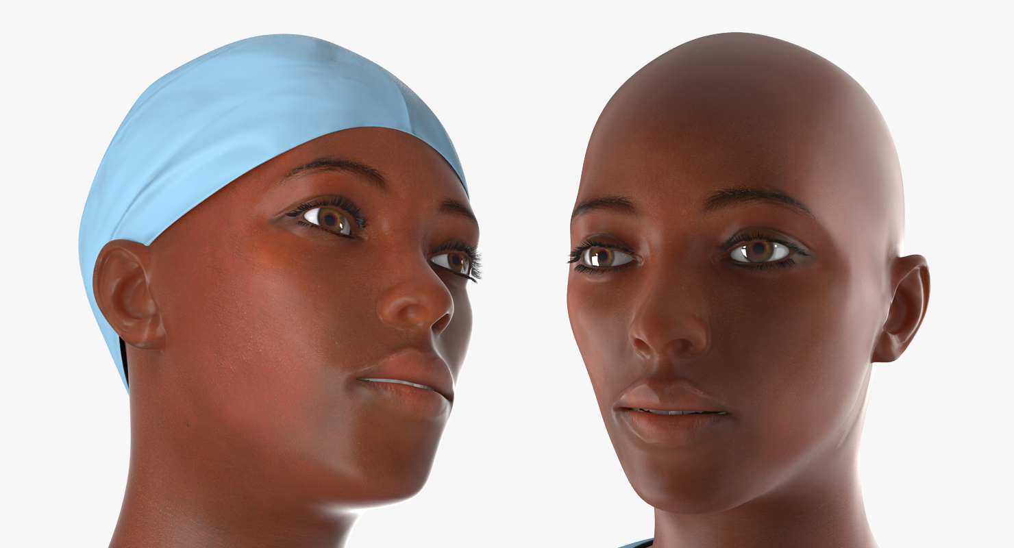 3D model African American Female Doctor