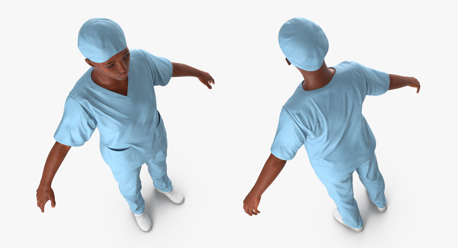 3D model African American Female Doctor