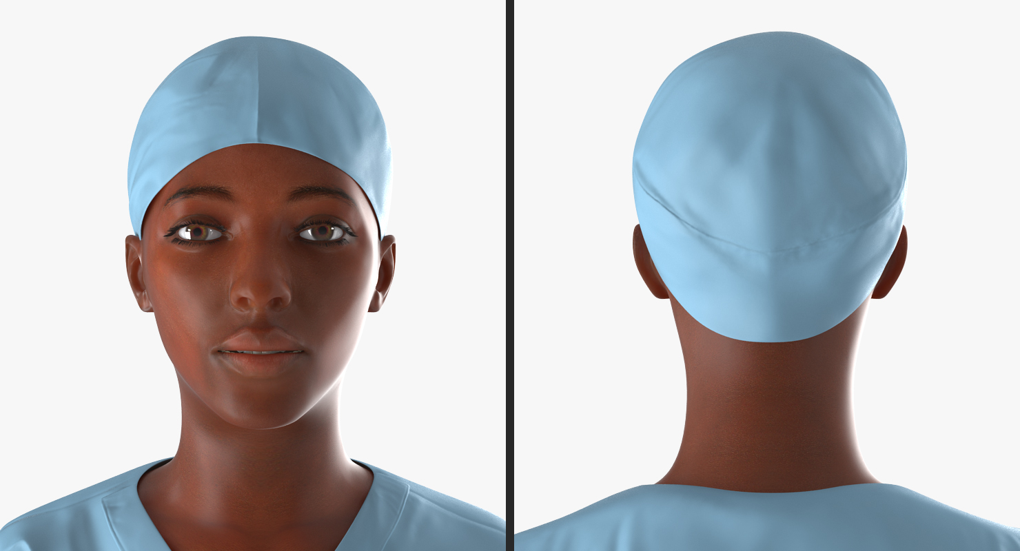 3D model African American Female Doctor