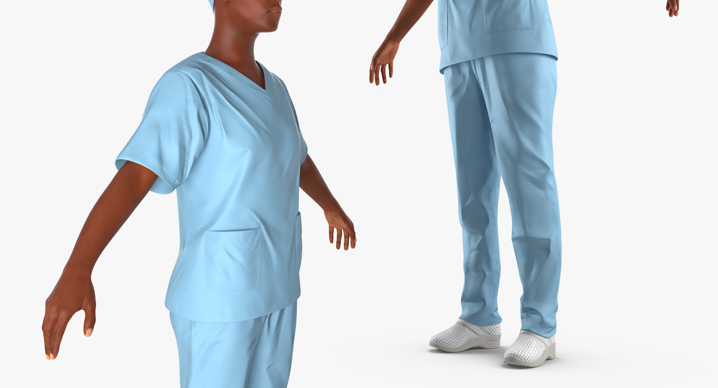 3D model African American Female Doctor