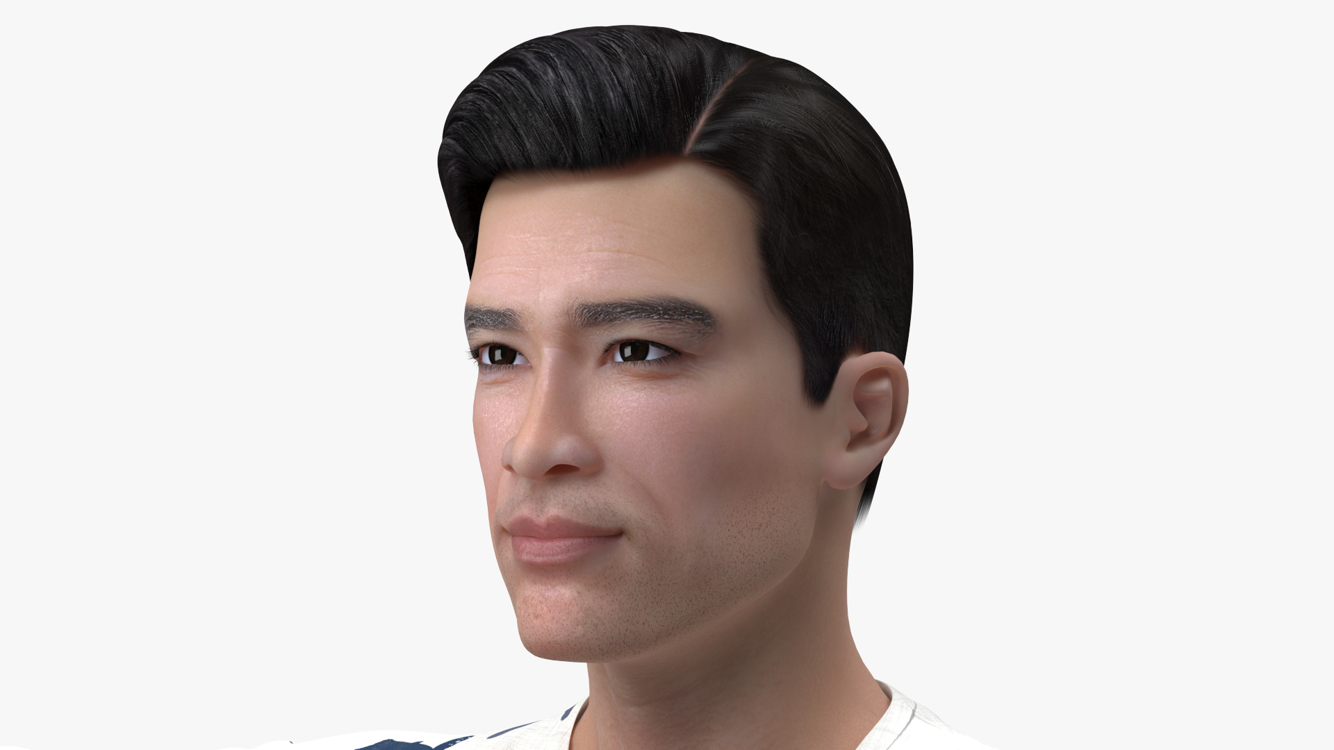 3D model Asian Man Home Style Clothes Rigged